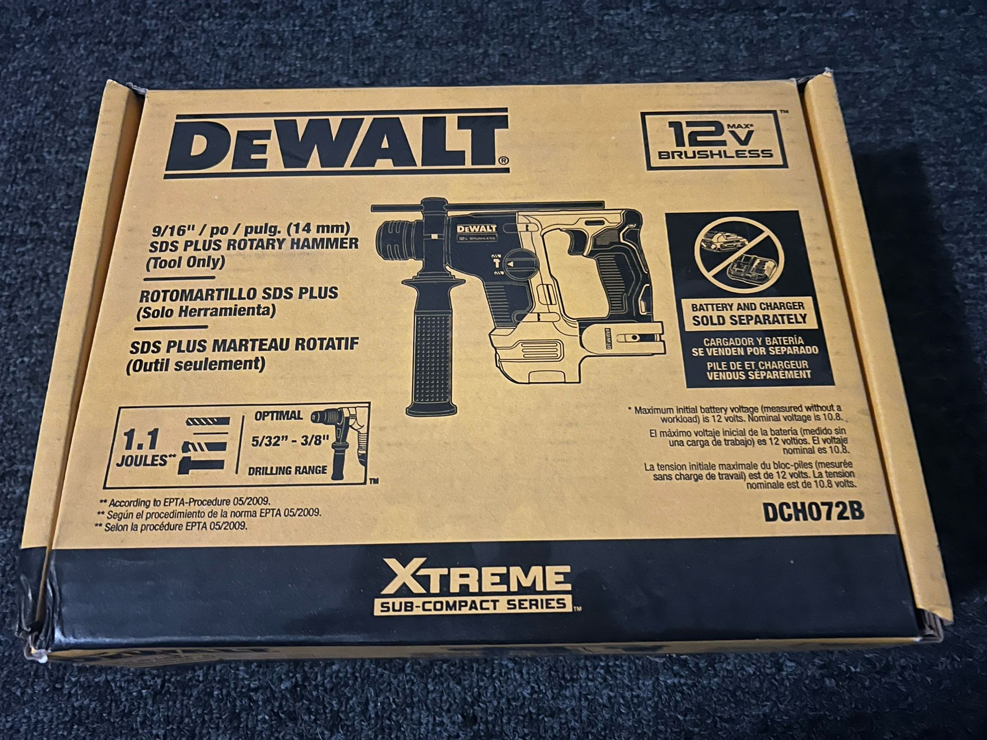 DeWalt - XTREME 12-volt max SDS-Plus SDS-plus Cordless Rotary Hammer Drill