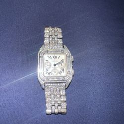Designer watch moissanite stones