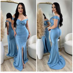 Baby Blue Gown Dress