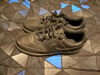 Nike triple black court vision lows