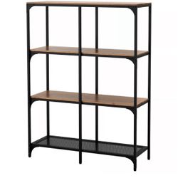 FJÄLLBO Wood & Metal Shelf Unit - IKEA