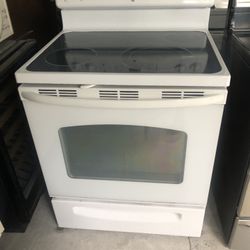 White Smooth Top Range 