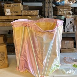 Camping Bathroom Bundle Folding Toilet + Pink Portable Bath Tub Outdoor RV Emergency Kit
