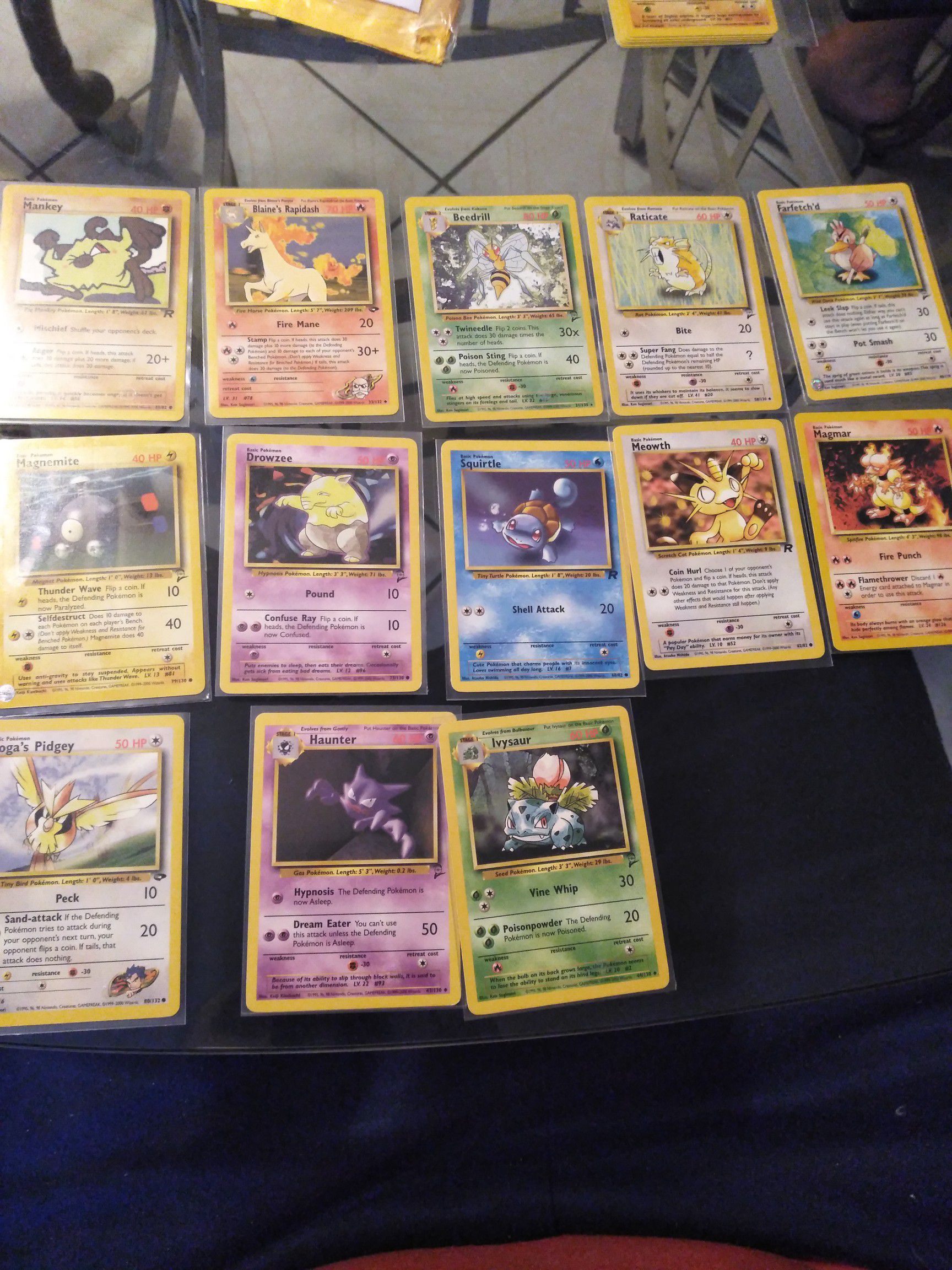 Random Pokemon cards from different sets