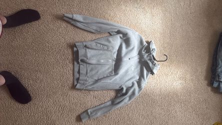 Nike Zip-up Hoodie - Heather Grey - Size S