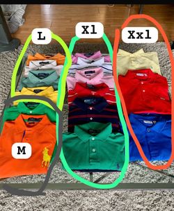 Polo shirts M,L,XL.  $35 each.  Fontainbleau area