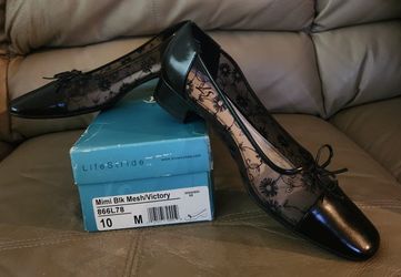 Lifestride Mimi Black Mesh Shoes/10M/New 