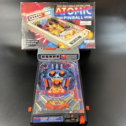 Vtg TOMY 1979 Atomic Arcade Electronic Pinball Machine W/Original Box Working