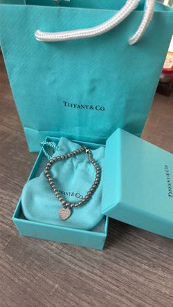 Authentic Tiffany Heart Tag Bead Bracelet