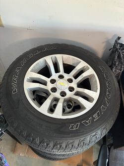 18”Chevy Wheel with Goodyear Wrangler Tire