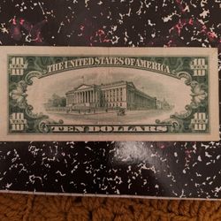 1950  $ 10  Dollar Bill 