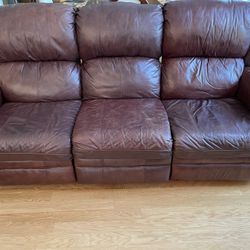 Leather Sofa and Loveseat- Recliner 