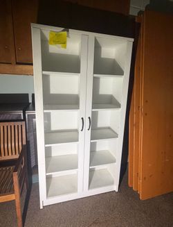 White storage shelf