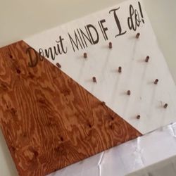Handmade Donut board with 24 pegs. 
