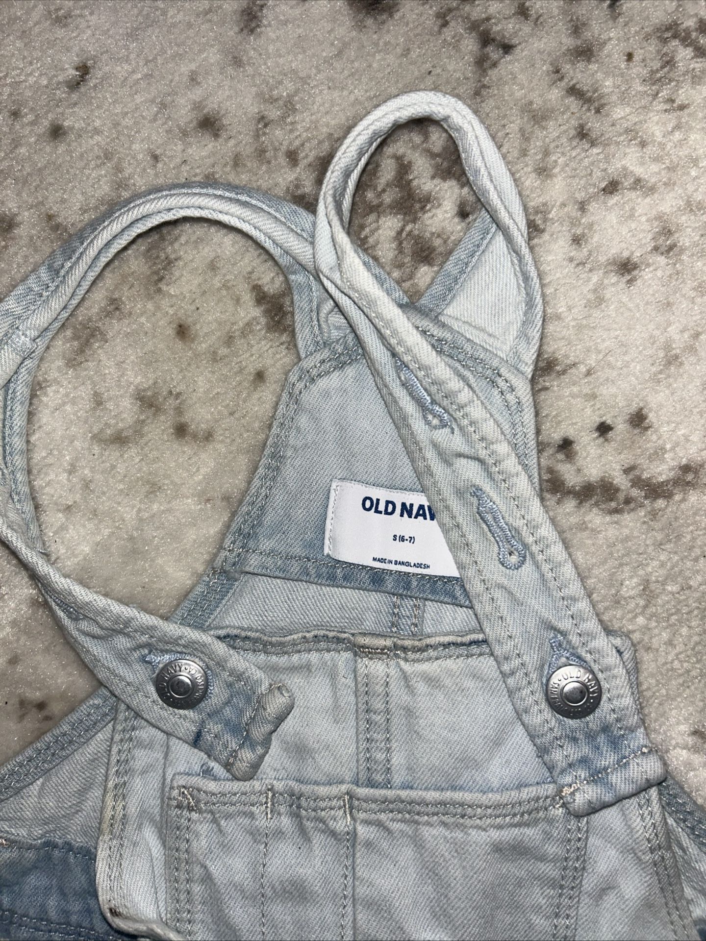Girls Old Navy Overalls With American Flag Detail Pockets