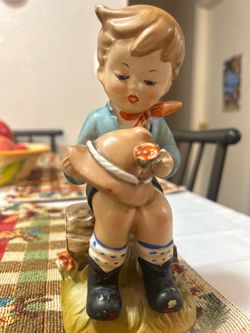 Vintage Boy Figurine Ceramic Statue $18