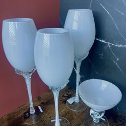 Handmade Polish White Wine Glasses 