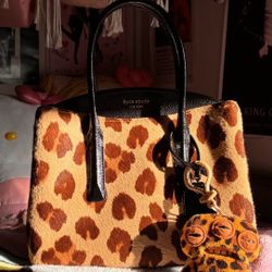 Kate Spade Margaux Hair-calf Medium Satchel Crossbody Bag