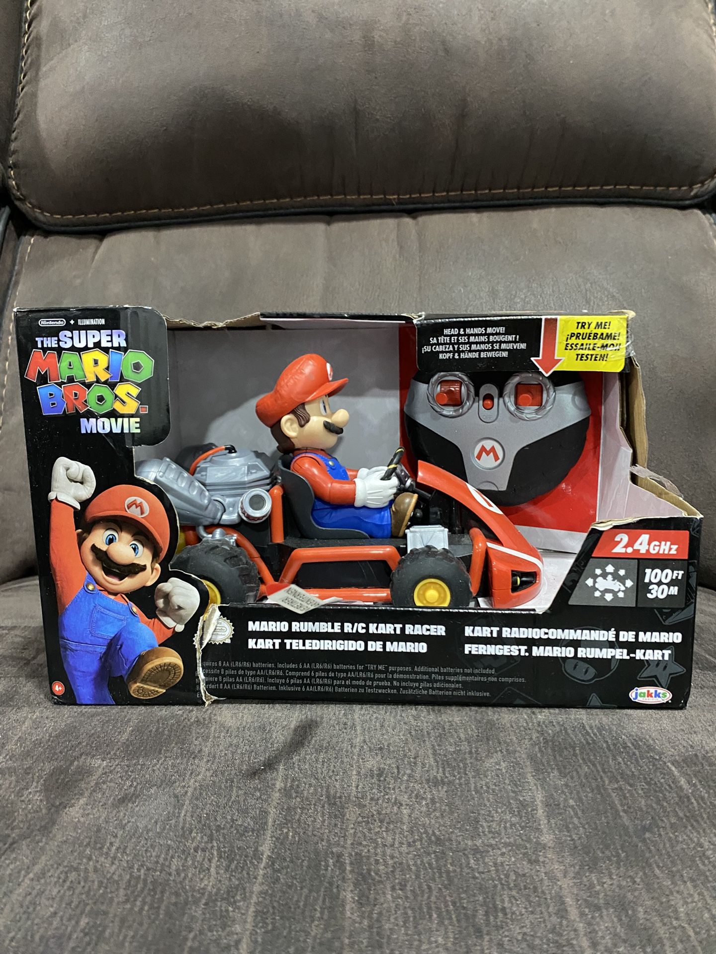 $25- The Super Mario Bros Movie Rc Remote Control Car Nintendo Kart Racer Mariokart