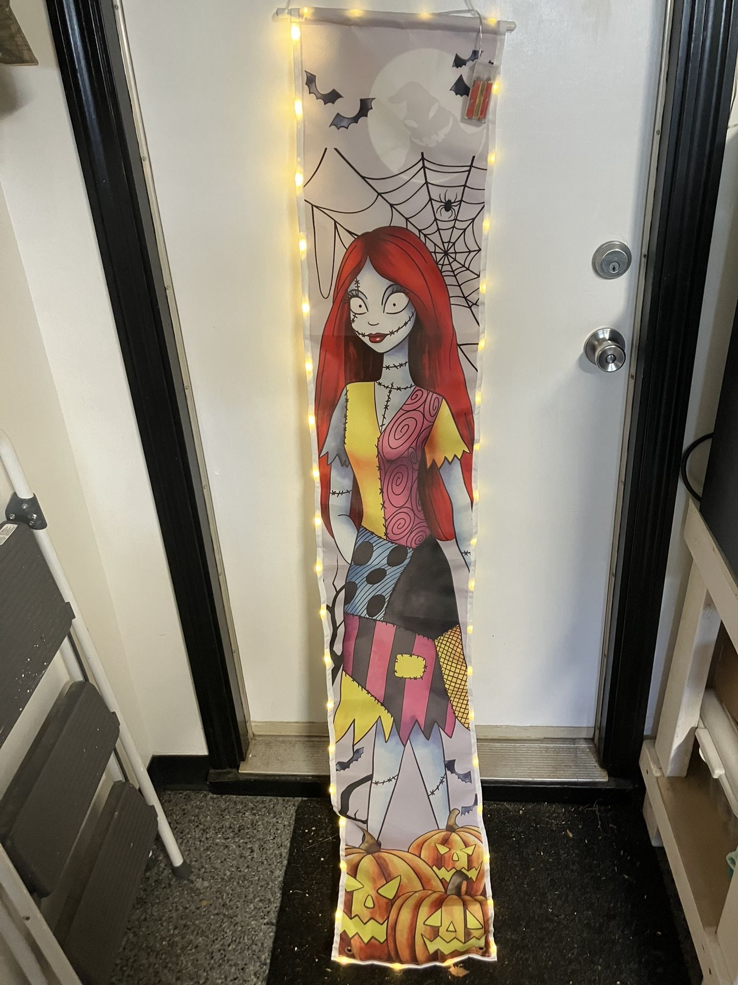 Sally Halloween Nightmare Decor Lighted Banner