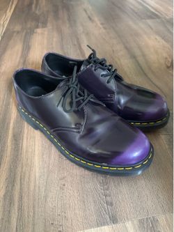 Dr. Martens Vegan 1461 Purple Rub Off Shoes - Men’s Size 13