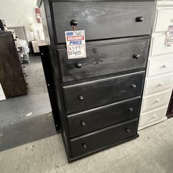 Solid Wood Dresser With Full Extension Rails 