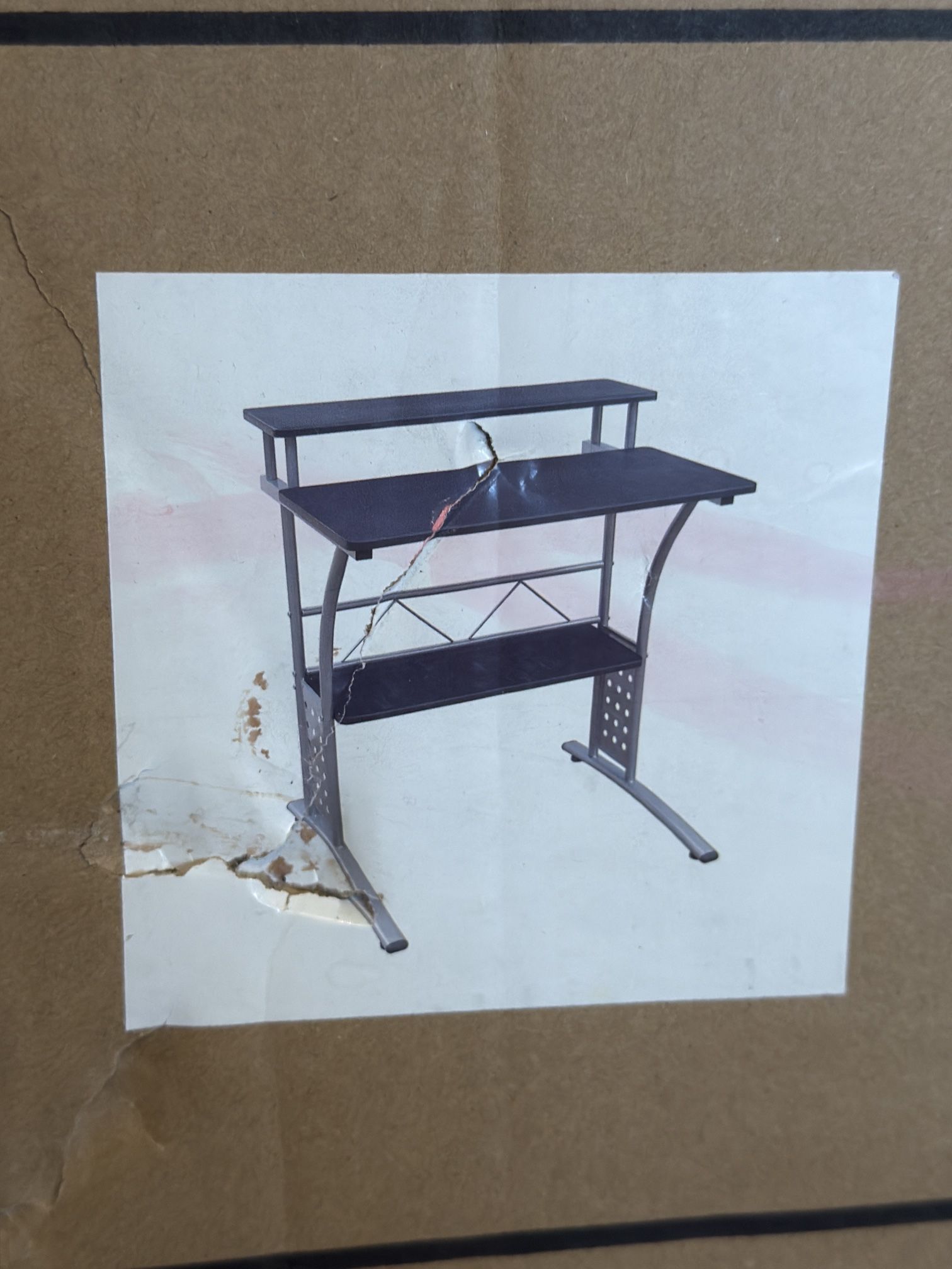 Awesome Flash Furniture Clifton 28” Black & Silver Computer Desk