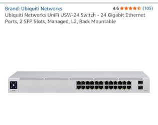 Ubiquti 24 port managed network switch