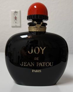 JOY de Jean Patou Black Glass Factice Dummy Perfume Flacon Display Bottle