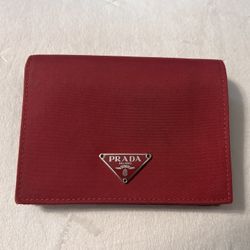Red Prada Trifold Wallet