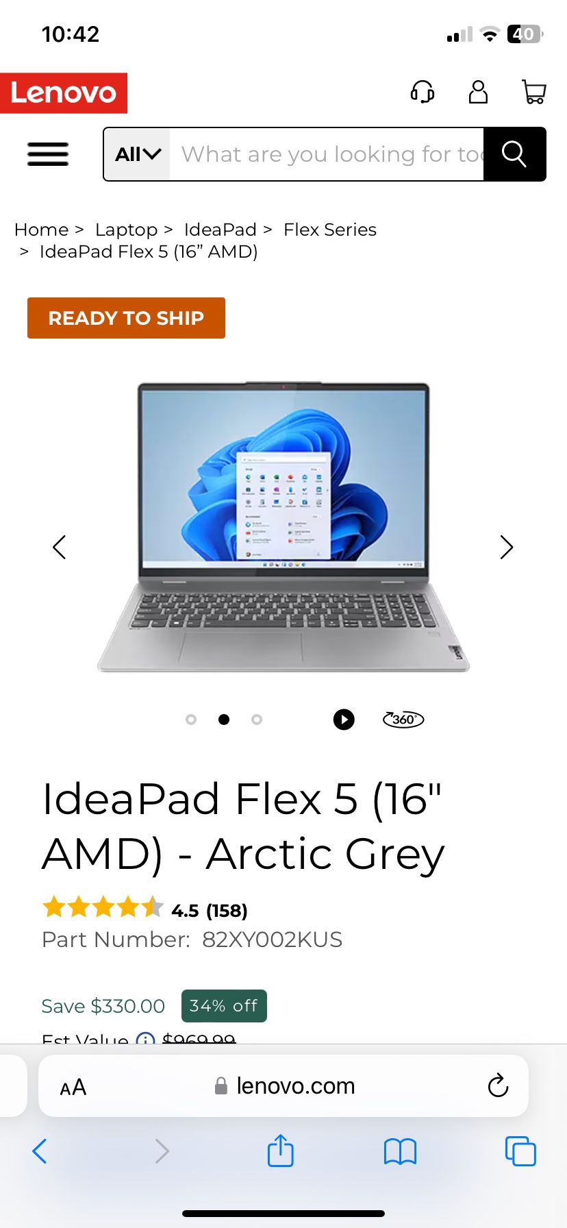 lenovo ideapad flex 5 Laptop 