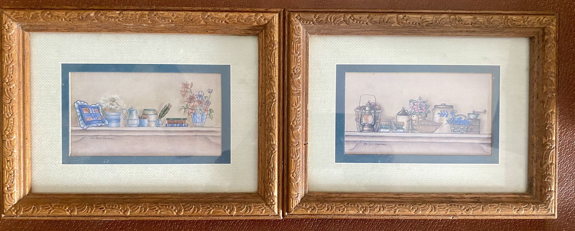 2 Framed Decorative Hanging Pictures