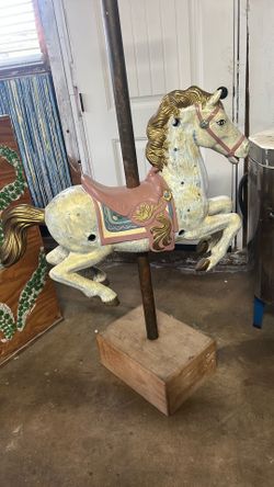 Carousel horse vintage molded plastic full size