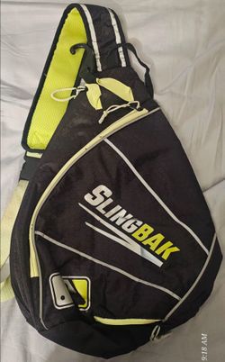Slingbak Sling Backpack Black Yellow