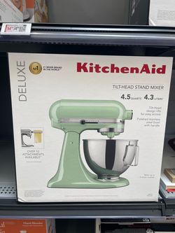 KitchenAid Deluxe Series 4.5 Quart Tilt-Head Stand Mixer with Stainless Bowl, Pistachio, KSM97PT