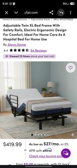 Adjustable Twin XL Bed Frame