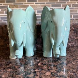 Two Ceramic Elephants