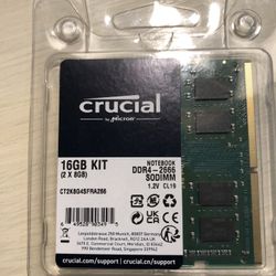 Crucial 16gb Kit For Laptop/Notebook 