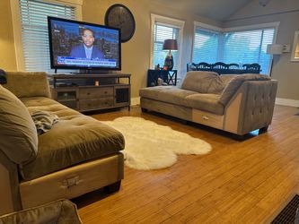 Free brown sectional sofa