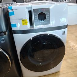 GE Profile 4.6 Cu Ft Smart UltraFast Electric Washer & Dryer Combo w/ Ventless Heat Pump Technology 
