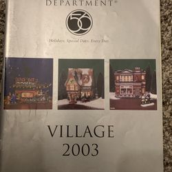 Department 56 Village 2003 Catalog