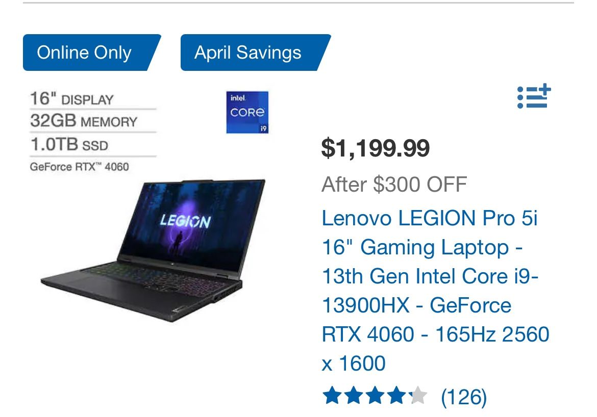 Any Costco Gaming Laptop Or Desktop (price varies)