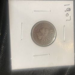 US coin 1907 Indianhead penny