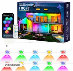 Brand New 100FT Permanent Outdoor RGB Smart Lights