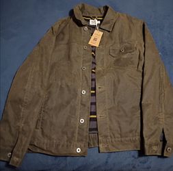 Flint Tinder Waxed flannel lined trucker jacket