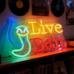 Live Bait Led Neon Sign 