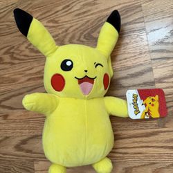 Pokemon Pikachu 12” Plush NEW