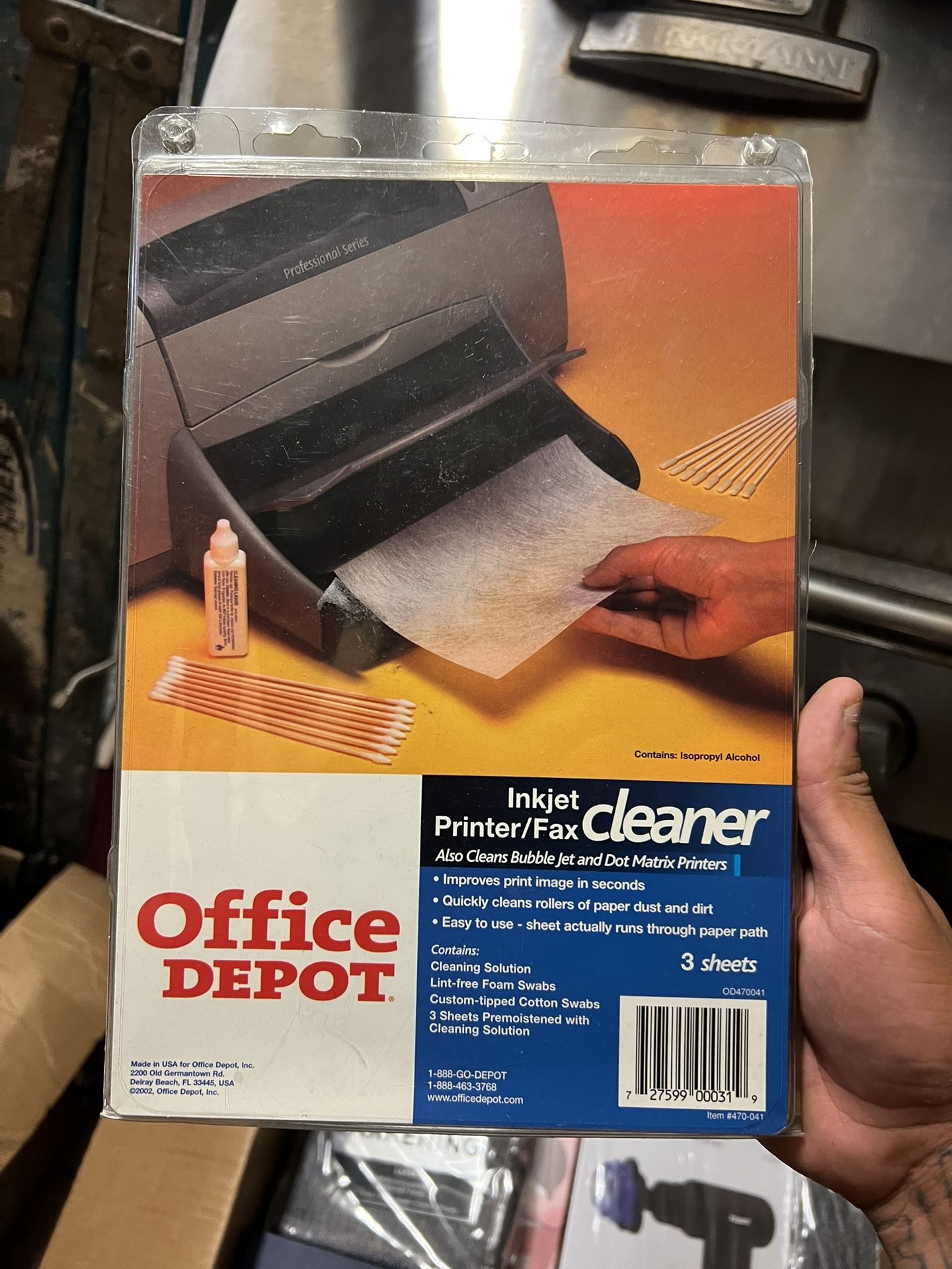 Inkjet Printer/Fax Cleaner- 3 sheets