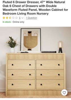 6 Drawer Dresser, 47" Cabinet TV Stand