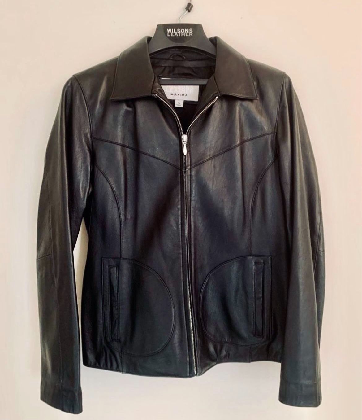 Vintage Wilsons Leather Ladies Black Leather Jacket